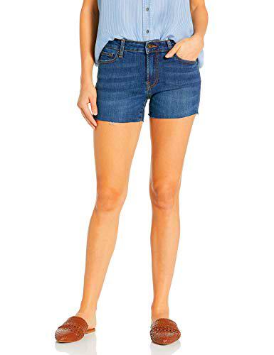 Goodthreads Denim Raw Edge Short Shorts, Azul Oscuro, 27