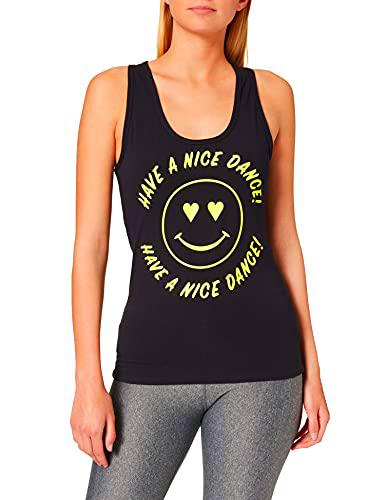 Zumba Atlético Estampado Fitness Camiseta Negra Mujer Racerback de Entrenamiento Top Deportivo Tank Tops