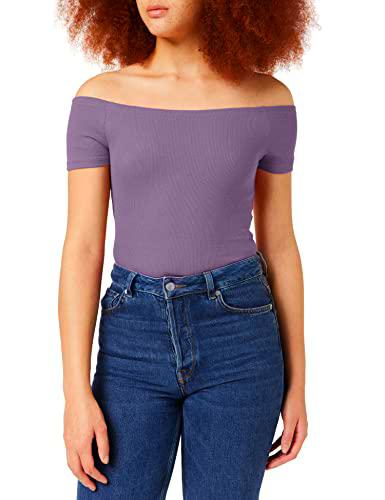 Urban Classics Ladies Off Shoulder Rib tee Camiseta sin Mangas