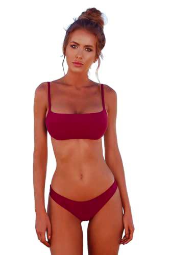 Angelsin Trfntg102660 Bikini, Granate, XL para Mujer