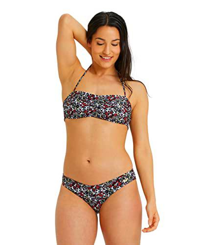 ARENA Bikini Bandeau Allover Dos Piezas, Mujer, Burgundy Multi, 44