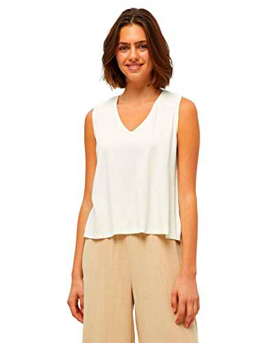 Peppercorn Rosalinda Smock Top, Top para Mujer, Blanco (0011 GARDENIA), S