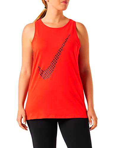 NIKE W NK DF Tank Icon Clash Vest, Chile Red/Black, M Women's