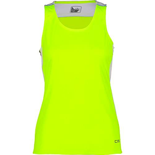 CMP Top Camiseta, Mujer, Amarillo Fluorescente, 44