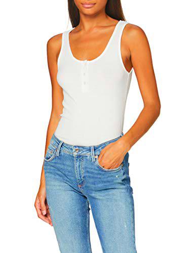 SPARKZ COPENHAGEN Hedda Tank Top Chaleco de Moda, Blanco Roto