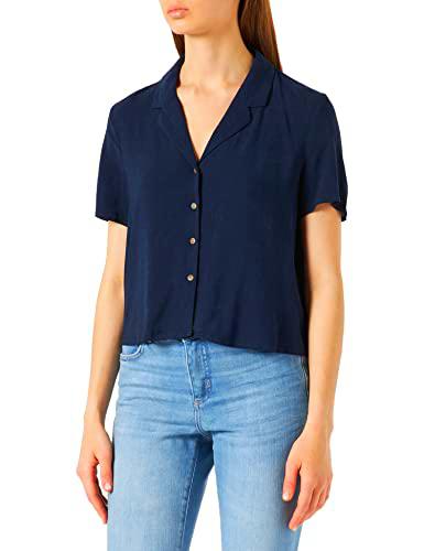 Vero Moda Vmlia Linen SS Top Wvn Ga Noos Chaqueta, Navy Blazer