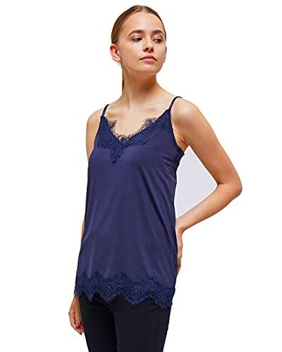 Minus Asa top, Camiseta para Mujer, Azul (527 Black iris), XXL