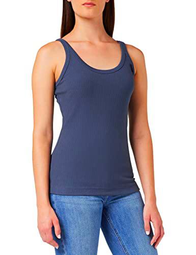 G-STAR RAW Top sin Mangas Slim Rib Camiseta, Azul (Fantem Blue D107-863)