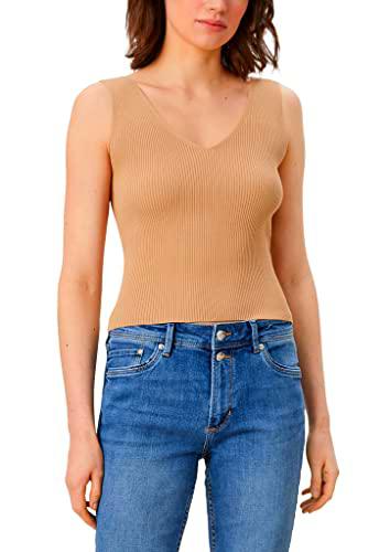 s.Oliver Top Camiseta sin Mangas, Beige, 50 para Mujer