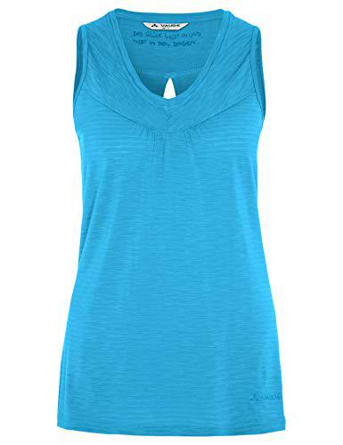 VAUDE Skomer Top, Mujer, Cristal Azul, 34