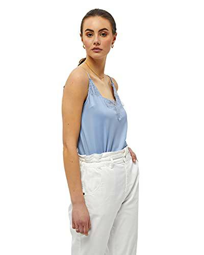 Minus Asa top, Camiseta para Mujer, Azul (501 Dusty blue), XL