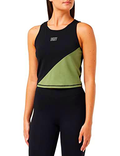 DKNY Sport Women's Top Camiseta, Verde Militar, S para Mujer