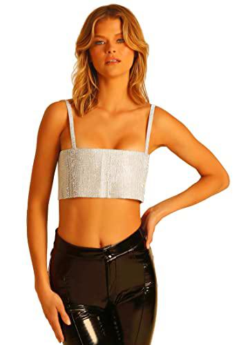 OW Intimates Gloria Top, Plata, XS para Mujer