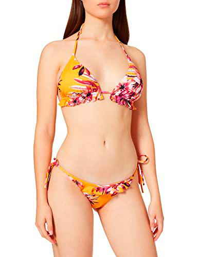 Iris &amp; Lilly Conjunto de Bikini Mujer, Amarillo Mostaza