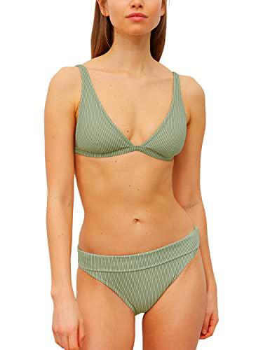 Marc O’Polo Body &amp; Beach W-Triangle Bikini Juego, Verde Oliva