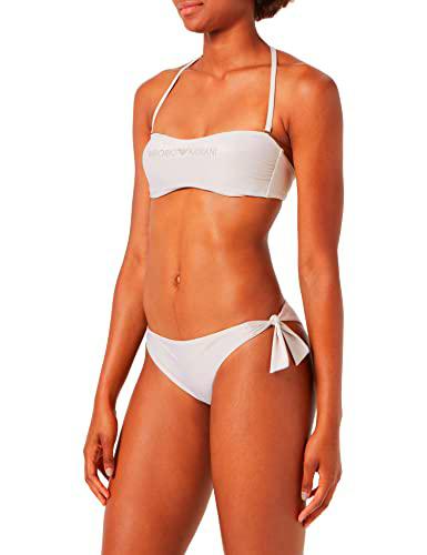 Emporio Armani Swimwear Padded Band &amp; Brazilian W/Bows Bikini Lurex Textured Yarn Juego Biquini