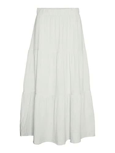 Vero Moda Vmnatali HW Calf Skirt Wvn Falda, Blanco Nieve