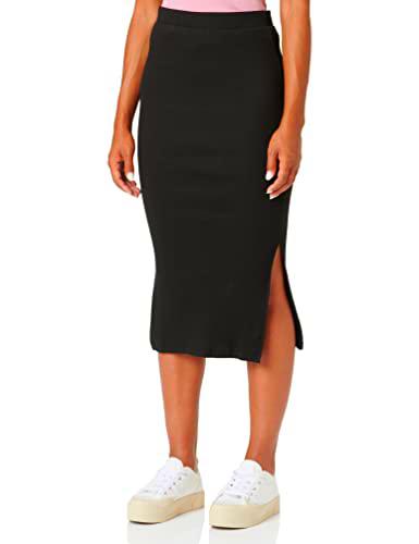 PIECES Pcjeneva HW Midi Falda Noos BC, Negro, XS para Mujer