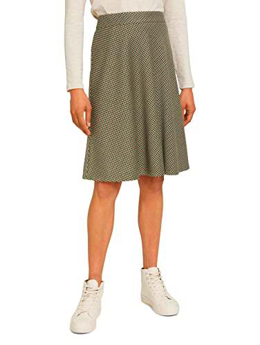 Tom Tailor 1029690 Falda, 28373-Beige Green Small Check