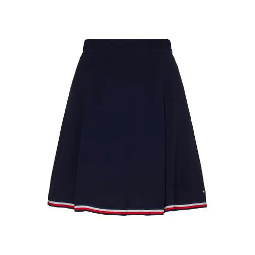 Tommy Hilfiger Viscose Crepe Short Skirt Falda, Desert Sky