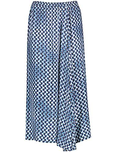 Gerry Weber Rock Gewebe Kurz Falda, Dusty Blue/Rose Print