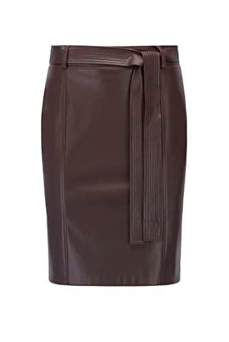 BOSS C_Valila Falda, Dark Brown203, 42 para Mujer