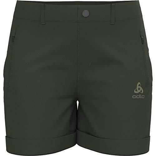 Odlo Mujer Conversion Pantalones Cortos, Climbing Ivy, 38