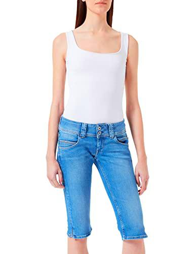 Pepe Jeans Venus Crop Pantalones Cortos de Vestir, Azul (Denim-GU2)