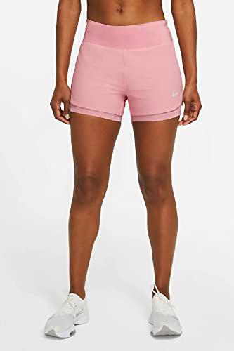 NIKE CZ9570 W NK Eclipse 2IN1 Short Shorts Women's Pink Glaze/Reflective silv L