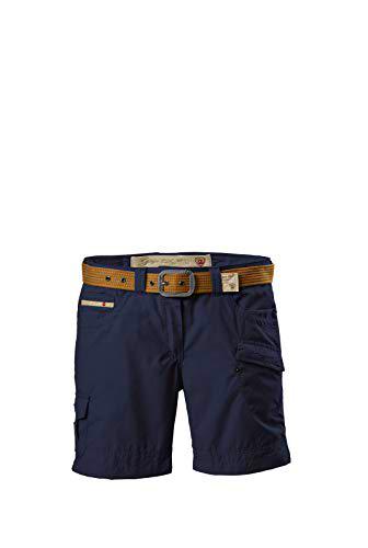 G.I.G.A. DX hira para Mujer-Bermuda prácticos Bolsillos-pantalón Corto con cinturón, Navy, 42