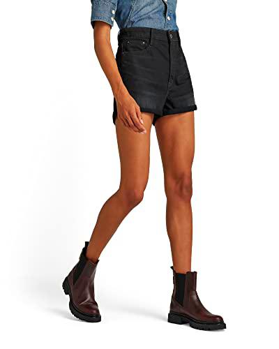 G-STAR RAW, mujer Shorts Denim Tedie, Gris (worn in black onyx C526-C942), 30