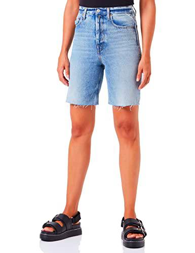 REPLAY WA494 Pantalones Cortos de Jean, 010 Light Blue