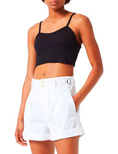 REPLAY W8528 .000.84073G Pantalones Cortos, Blanco (001 White)