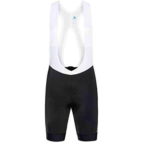 Odlo Women's Zeroweight Bib Shorts, Black - White, M