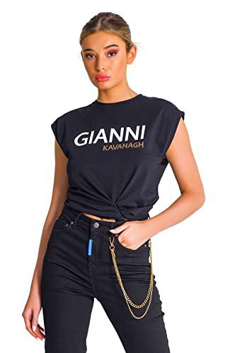 Gianni Kavanagh Black Gianni Top Vest, L Women's