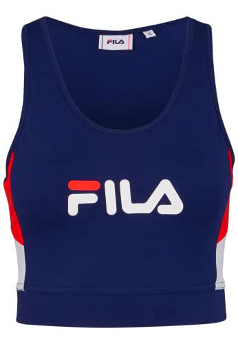 Fila Bursa Cropped Top Camisa Cami, Medieval Blue-True Red-Bright White