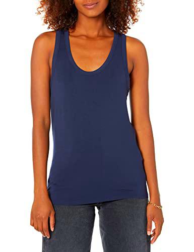 Amazon Essentials Camiseta con Tirantes Cruzados, Cuello Redondo y Punto (Previamente Daily Ritual) Mujer