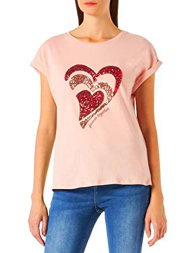 Springfield Top Lentejuelas para Mujer, Rosa, M