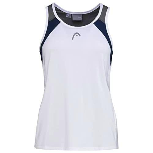 HEAD Club 22 Tank Top Women Blusas y Camisetas, Blanco/Vestido Azul, M Womens