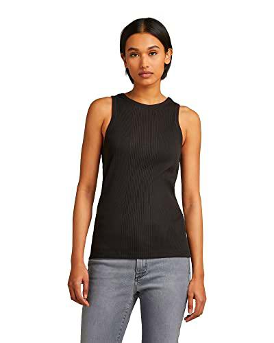 G-STAR RAW Engineered Rib Tanktop Camiseta, Dk Black C678-6484