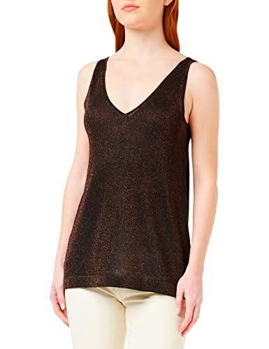 Cream Sierracr Knit Top Camiseta, Black Cognac Glitter