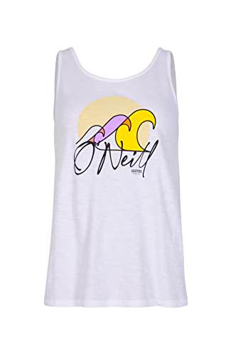 O'NEILL Luana Graphic Tank Top Camiseta, Mujer, 11010 Snow White, Regular