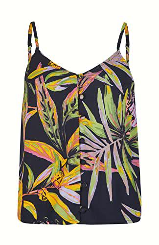 O'NEILL Tiare Woven Tank Top Camiseta, Mujer, 39033 Black Tropical Flower, Regular