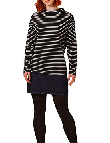 People Tree Nova Stripe Top, Negro, 40 para Mujer