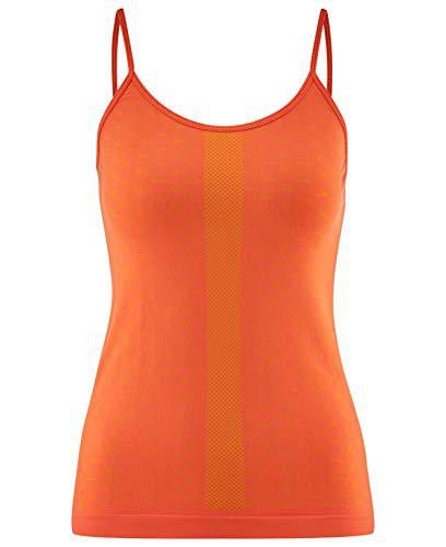 Red Chili Wo Niwa Seamless Tank Top, Mujer, Koi Orange, Medium