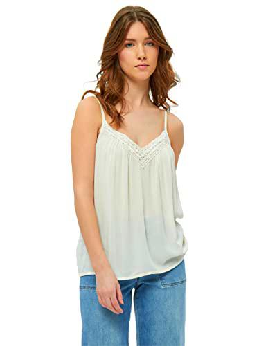 Desires Christa Top Con Tirantes para Mujer, Peonía Blanca, XS