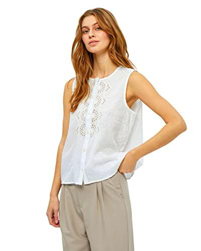 Desires Camiseta Sin Mangas Cassia para Mujer, Peonía Blanca, M