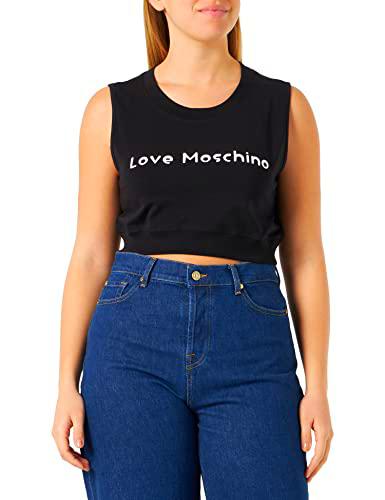 Love Moschino Cropped Top Producto de Calidad, Negro