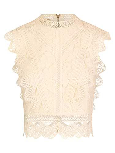 ApartFashion Top de Encaje, Beige, 38 para Mujer