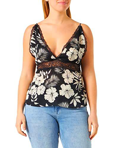 Pinko Trovato Top Jaquard Estampado Fio Camiseta, Zdg_Black/Burro